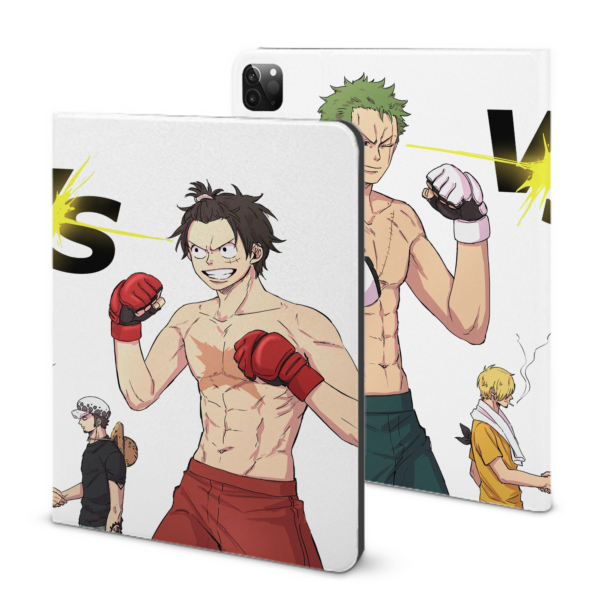 （画像用） ワンピース ONE PIECE IPadケース ペンホルダー付き ブックスタイルデザイン